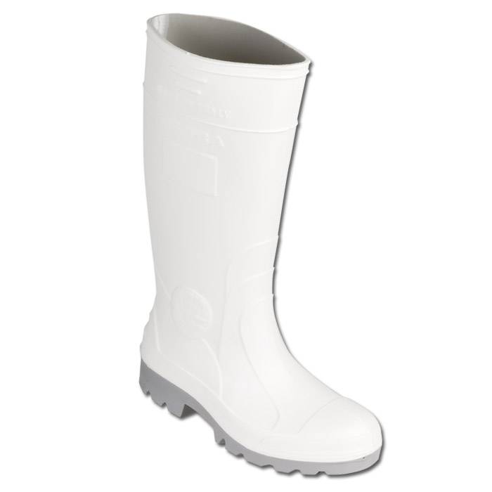 PVC-Stiefel - Gr. 39 - weiß - PU - "Lecce" - S4 - mit Stahlkappe