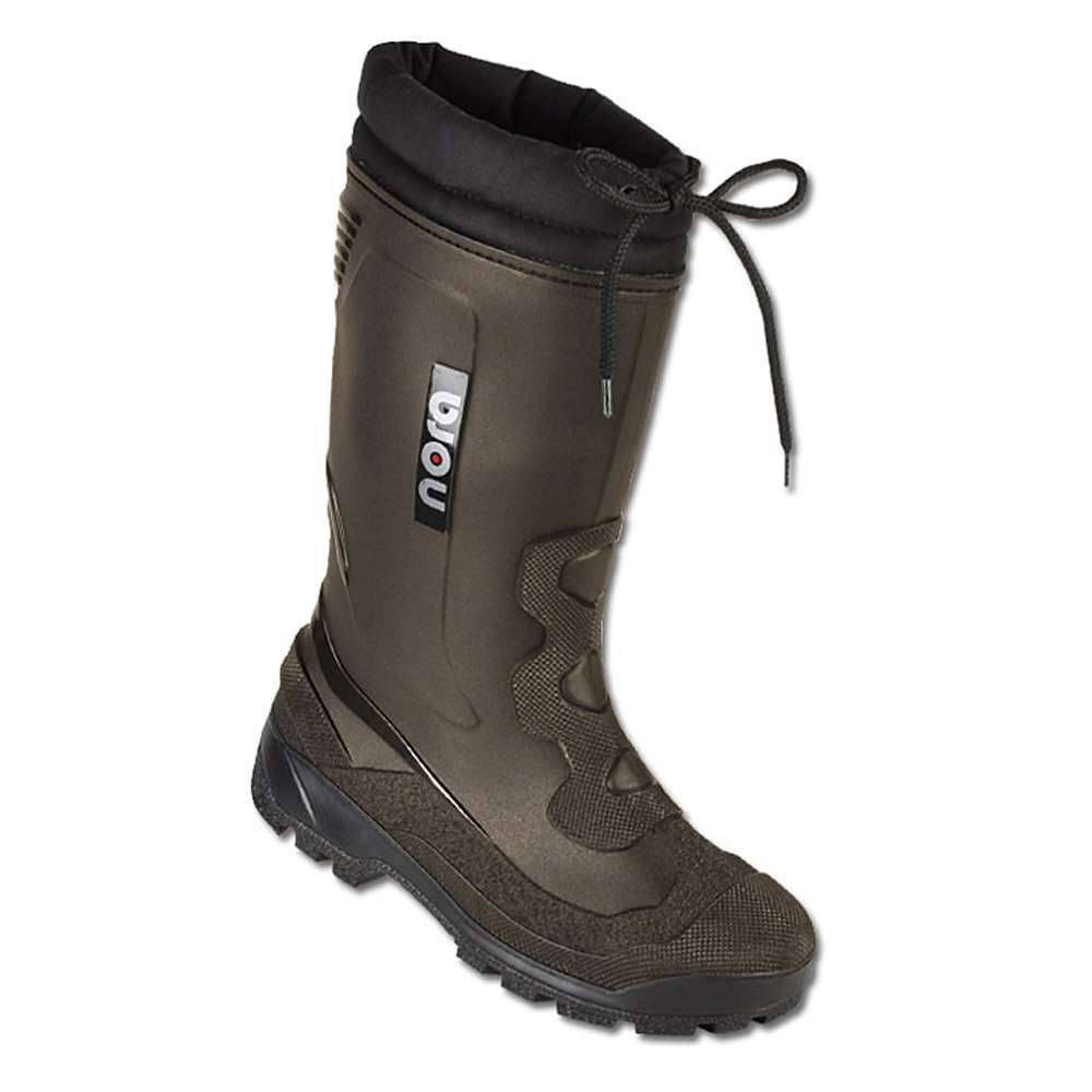 Arbeitsstiefel - Gr. 46 - oliv - PVC - für Land- und Forstwirtschaft - mit Warmfutter und Schnürkragen - rutschhemmende Laufsohle - "Nora John"