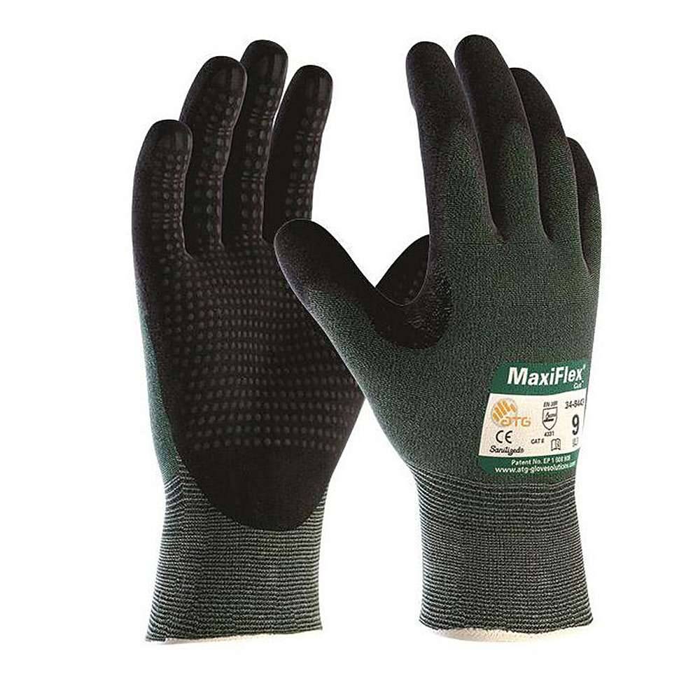 MaxiFlex® Cut™ - Schnittschutz-Strickhandschuhe mit Noppen - Klasse 3 - Größe 10