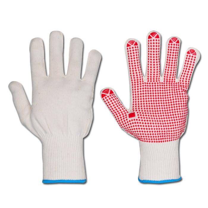 Arbeitshandschuh "Ningbo" - EN 388 / Klasse 424x - Größe 7 - 60% Polyamid, 40% Baumwolle - Farbe weiß