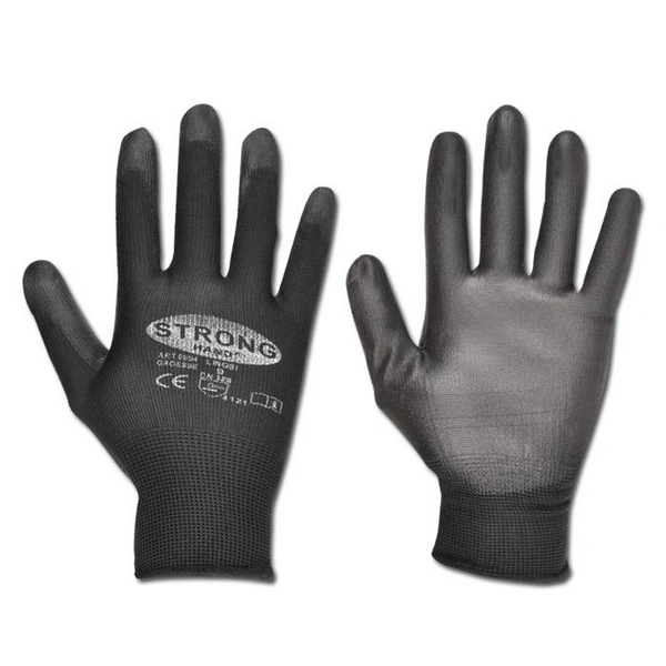 Arbeitshandschuh "Lingbi" - Feinstrick Nylon mit PU beschichtet - Farbe schwarz/schwarz - Größe 10 Arbeitshandschuh "Lingbi" - Feinstrick Nylon mit PU beschichtet - Farbe schwarz/schwarz - Größe 10