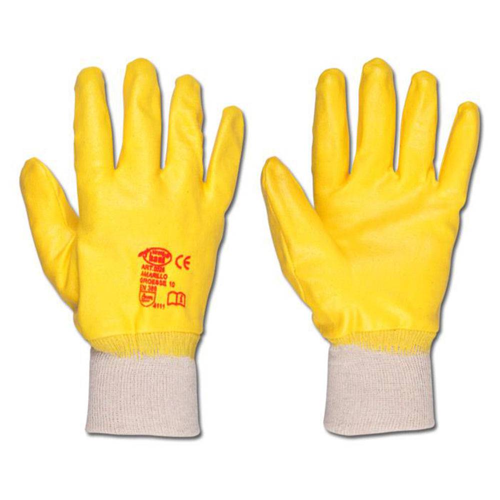 Arbeitshandschuh "Amarillo - Nitril - Farbe gelb - Norm EN 388/Klasse 4111 - Größe 9
