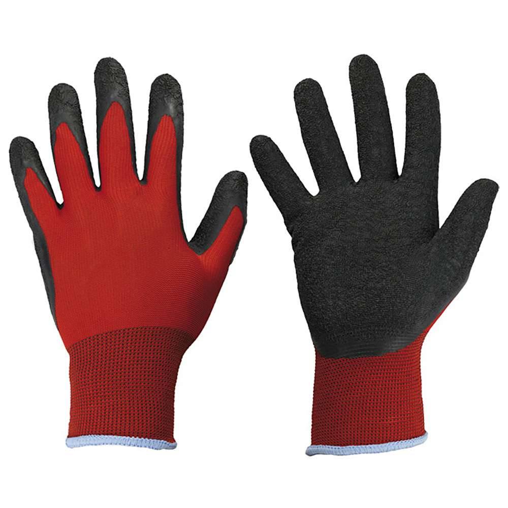 Arbeitshandschuh "BLACKGRIP"- Polyester - Farbe rot - EN 388 / Klasse 3121 - Größe 7