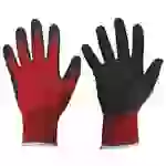 Arbeitshandschuh "BLACKGRIP"- Polyester - Farbe rot - EN 388 / Klasse 3121 - Größe 7 Arbeitshandschuh "BLACKGRIP"- Polyester - Farbe rot - EN 388 / Klasse 3121 - Größe 7