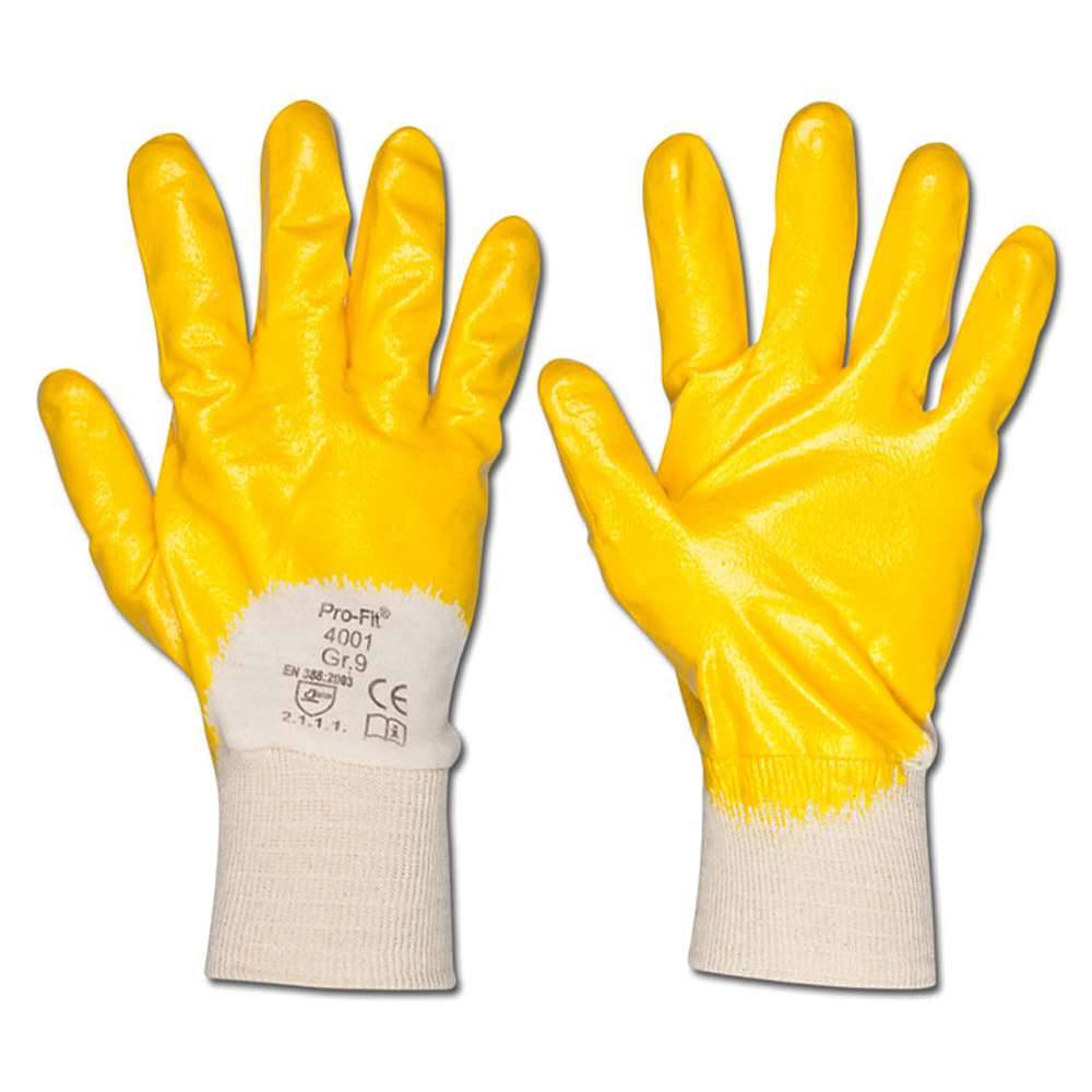 Nitrilhandschuh "MECHANIC" - Kat. 2 - Größe 8 - FORTIS - gelb - VE 1 Paar - Preis per VE
