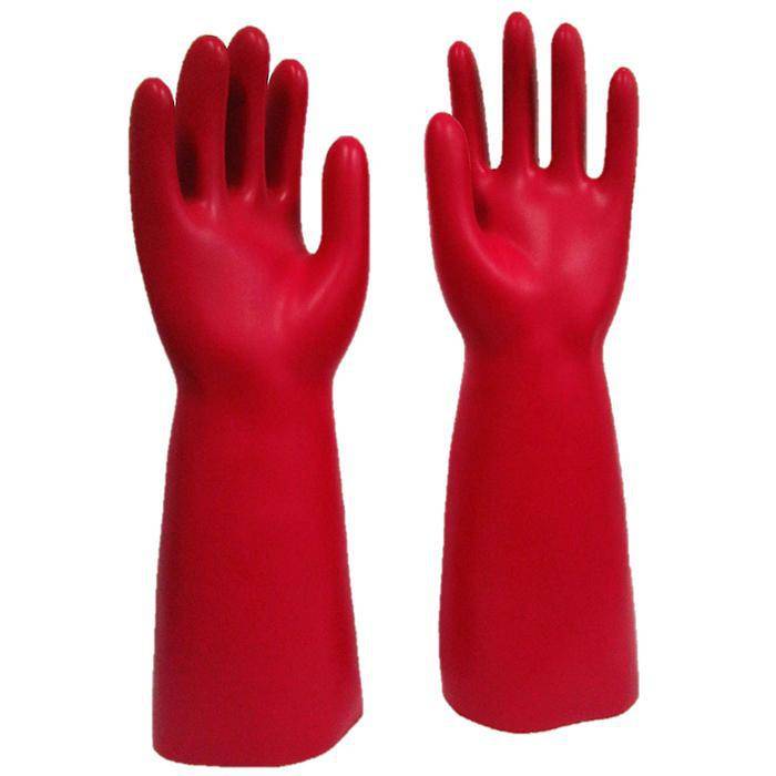 Störlichtbogengeprüfte elektrisch isolierende Handschuhe - CATU CG-10/S2-D-R - Größe 11 - Länge 360 mm - rot