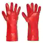 Arbeitshandschuh "Denver" -PVC mit Trikot-Baumwollfutter - Farbe rotbraun - Norm EN 388/Klasse 4121 Arbeitshandschuh "Denver" -PVC mit Trikot-Baumwollfutter - Farbe rotbraun - Norm EN 388/Klasse 4121