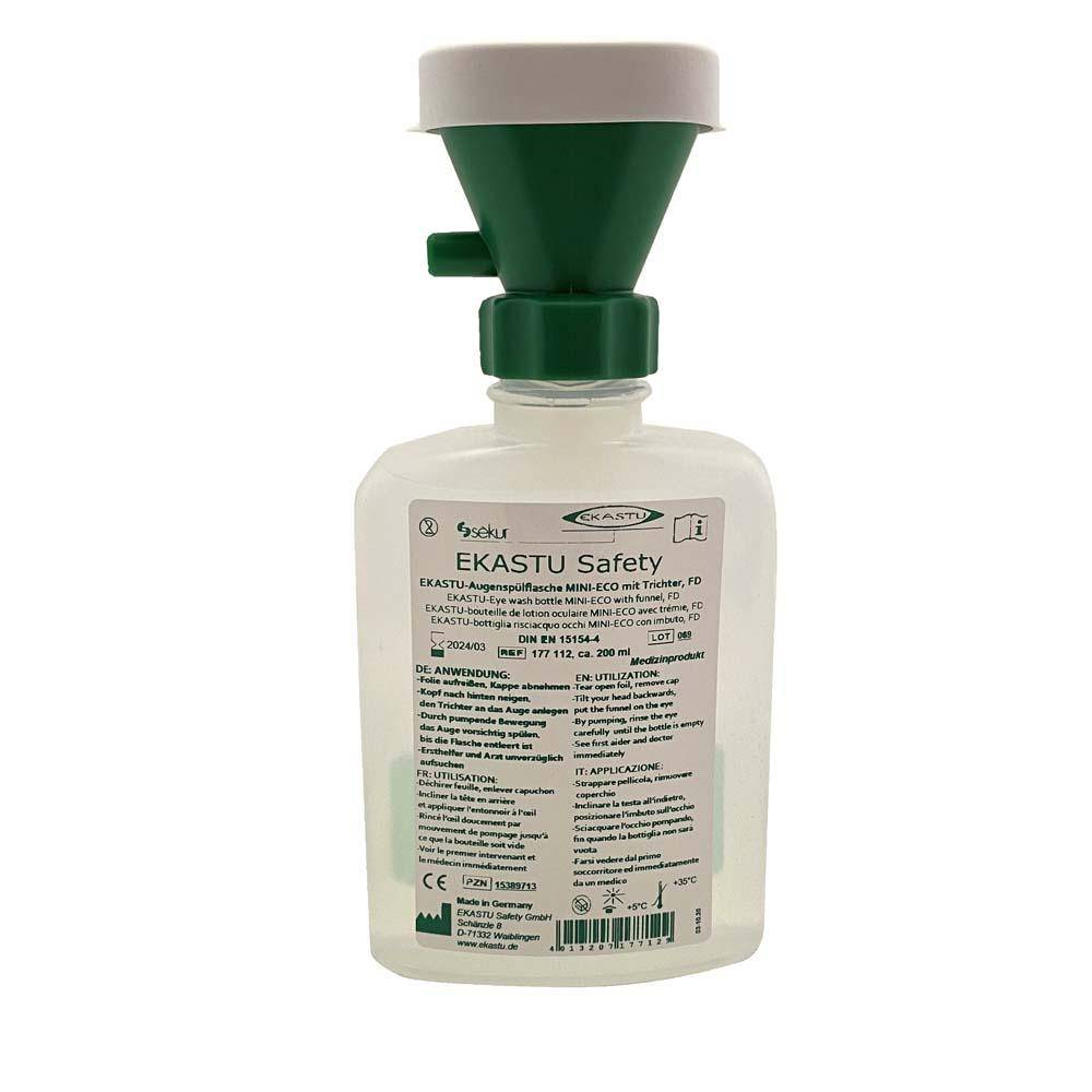EKASTU Augenspülflasche MINI - mit Trichter - gefüllt (200 ml)