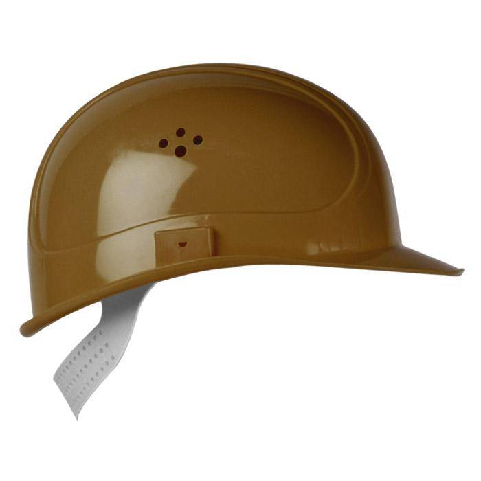 Bau-Helm - 51-64 cm - rehbraun - Polyethylen - "INAP Master 6" - DIN EN 397 - seitliche Slots für Gehörschützer