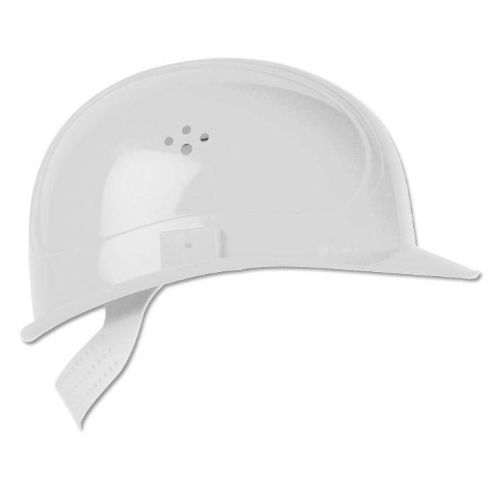 Bau-Helm - 51-64 cm - signalweiß - Polyethylen - "INAP Master 6" - DIN EN 397 - seitliche Slots für Gehörschützer