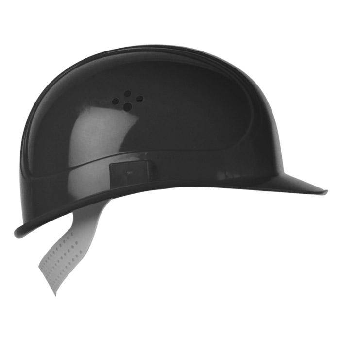 Bau-Helm - 51-64 cm - verkehrsschwarz - Polyethylen - "INAP Master 6" - DIN EN 397 - seitliche Slots für Gehörschützer