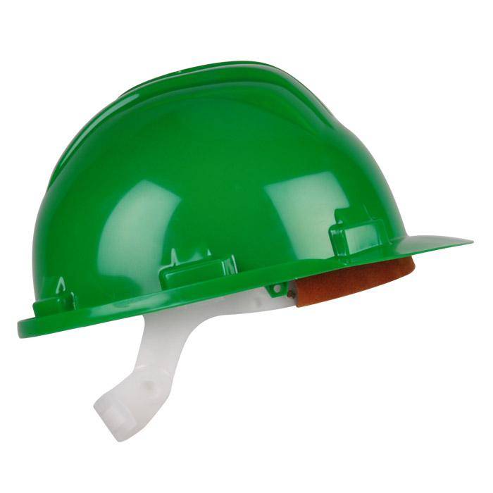 Schutz-Helm - Größeneinstellung 52-61 cm - grün - Polyethylen - "BOB" - Schweißband Kunstleder - EN 397