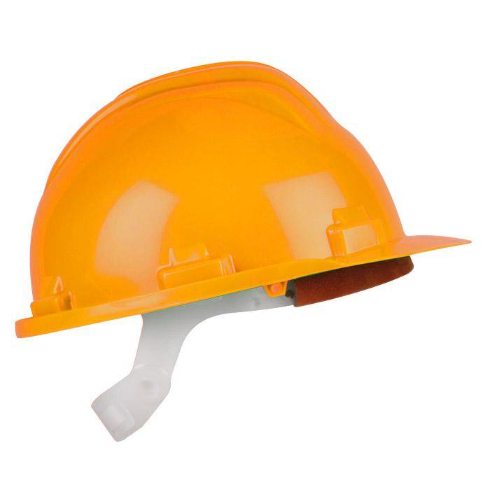 Schutz-Helm - Größeneinstellung 52-61 cm - orange - Polyethylen - "BOB" - Schweißband Kunstleder - EN 397