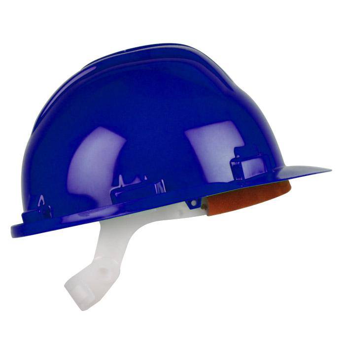 Schutz-Helm - Größeneinstellung 52-61 cm - blau - Polyethylen - "BOB" - Schweißband Kunstleder - EN 397