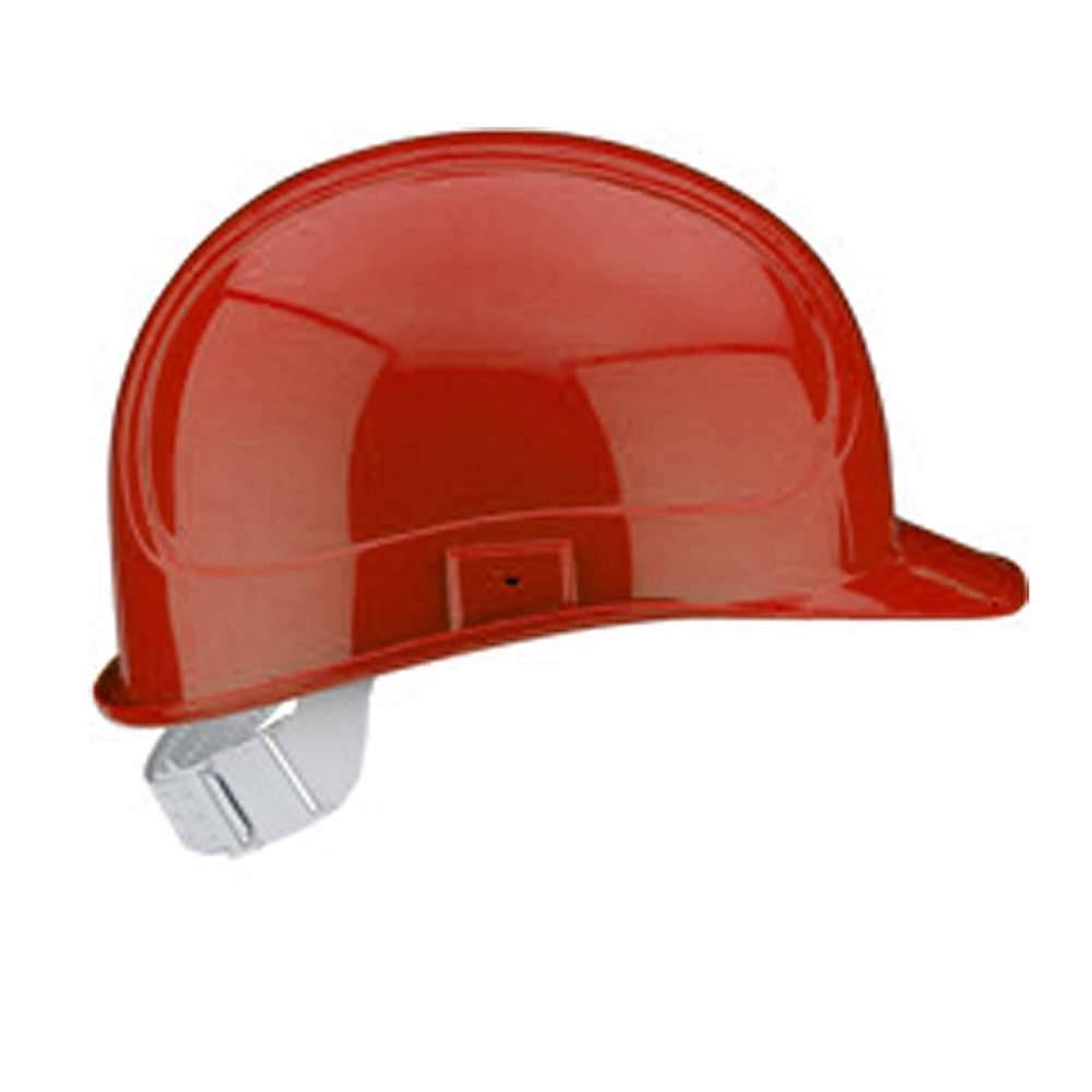 Schutz-Helm - Größeneinstellung 51-64 cm - kaminrot - "Elektrikerhelm-6" - 6-Punkt-Gurtband-Innenausstattung - DIN EN 50365 und 397