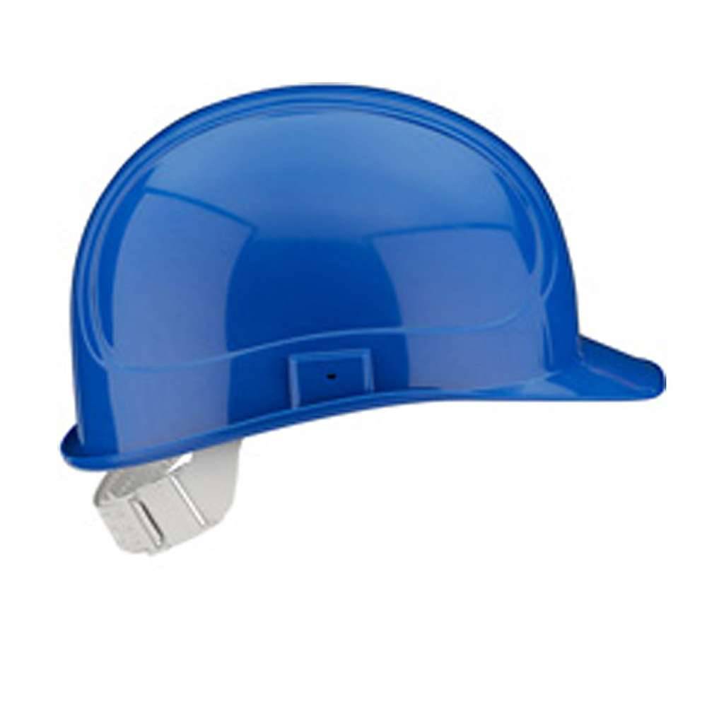 Schutz-Helm - Größeneinstellung 51-64 cm - signalblau - "Elektrikerhelm-4" - 4-Punkt-Gurtband-Innenausstattung - DIN EN 50365 und 397