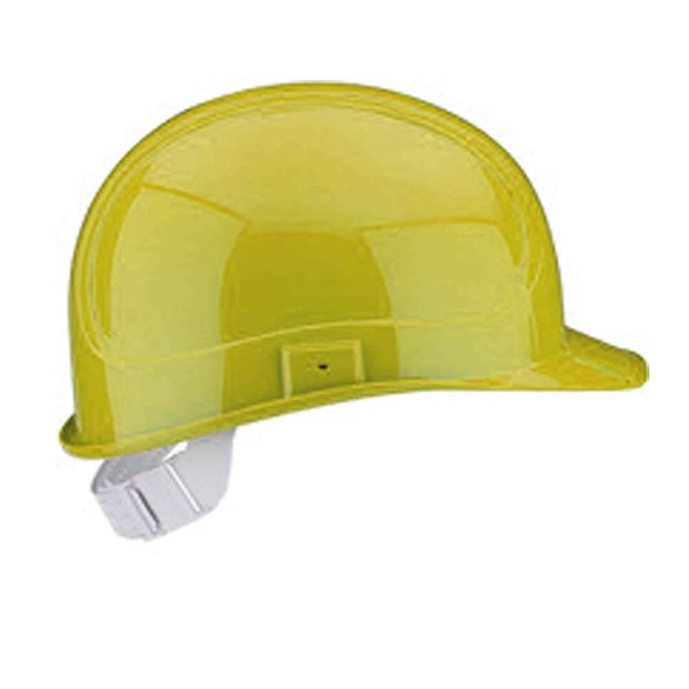 Arbeiter-Helm - Größeneinstellung 51-64 cm - schwefelgelb - "Elektrikerhelm-6" - 6-Punkt-Gurtband-Innenausstattung - DIN EN 50365 und 397