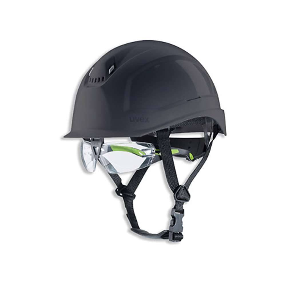 Förderfähiger Schutzhelm uvex pheos S-KR IES - kurzer Schirm - ohne Brille - schwarz