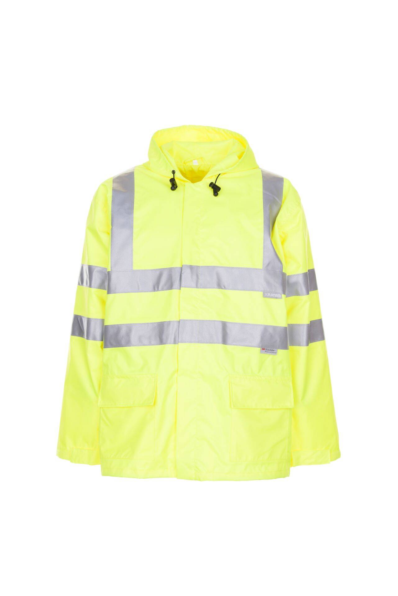 Warnschutz Regenjacke uni gelb Größe XXXL