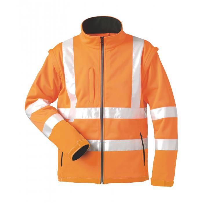 Warnschutz-Softshelljacke "Tyler" - Gr. S - fluoreszierend orange - EN ISO 20471 Klasse 3 - atmungsaktiv - wind- und wasserdicht
