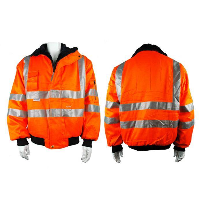 Warnschutz-Pilotjacke "Gustav" - Gr. S - fluoreszierend orange - EN 14058 Klasse 3 - EN ISO 13688 - wasser-, öl- und schmutzabweisend