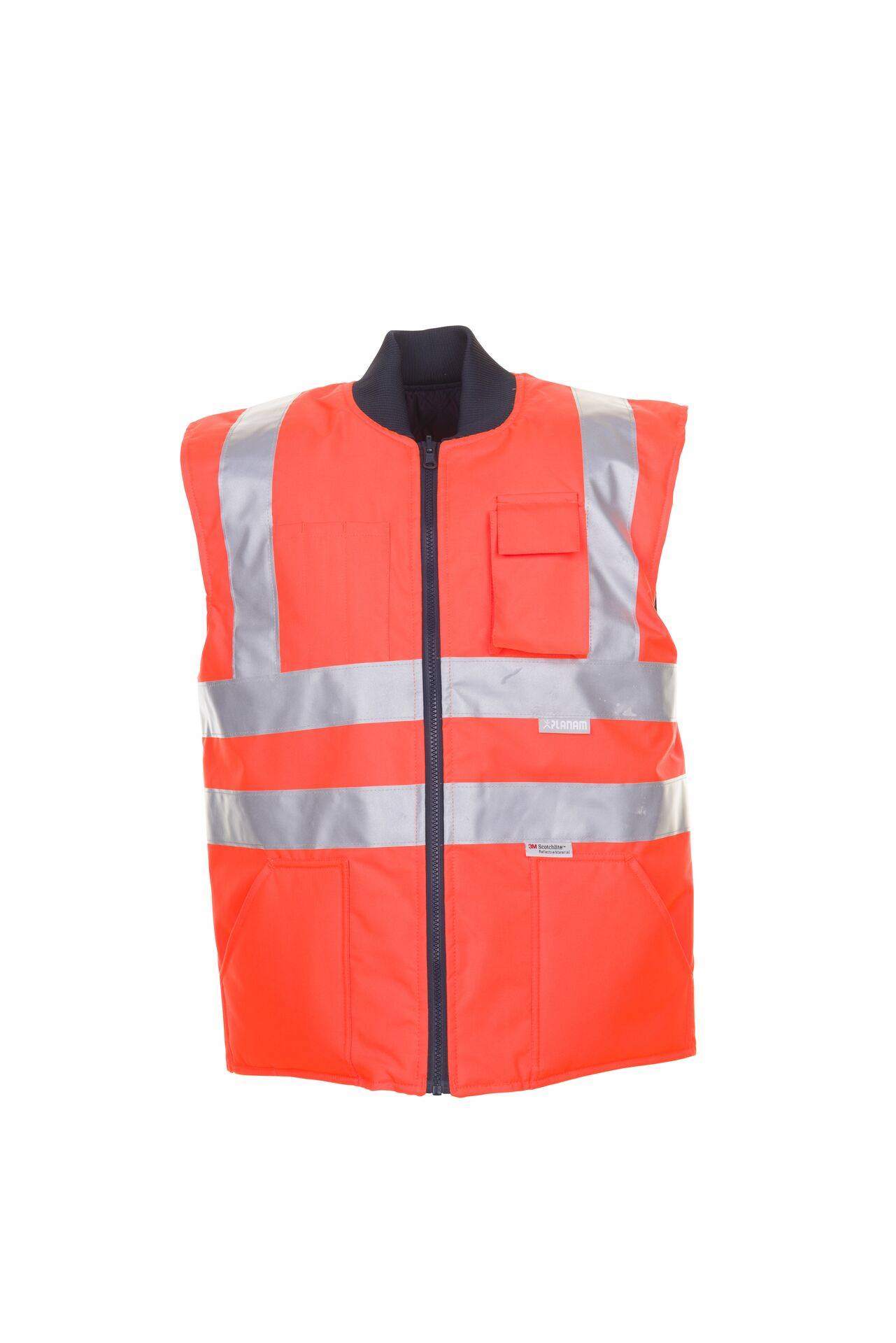 Warnschutz Winterweste uni orange Größe XL