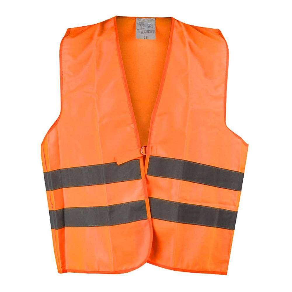 Warnweste - Gr. L - orange - EN ISO 20471/2 - 80% PES - 20% CO - Doppelringverschluss - einzeln verpackt - "ERNST"
