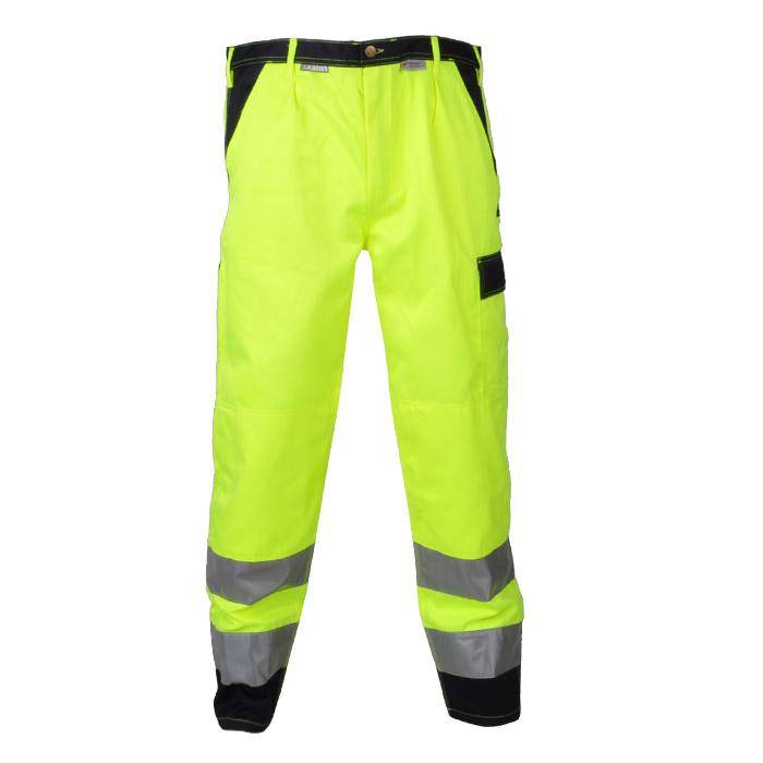 Bundhose "Warnschutz" - Planam - Gr. 24 - gelb/marine - EN ISO 20471 Klasse 2