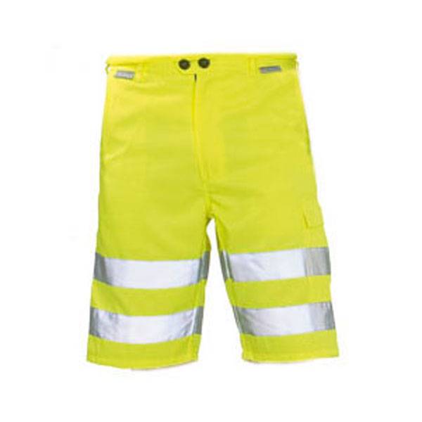 Planam Warnschutz Shorts uni gelb L 2014052