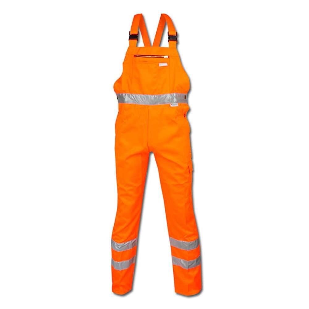 Latzhose "Warnschutz" - Gr. 94 - uni orange - EN ISO 20471 Klasse 2