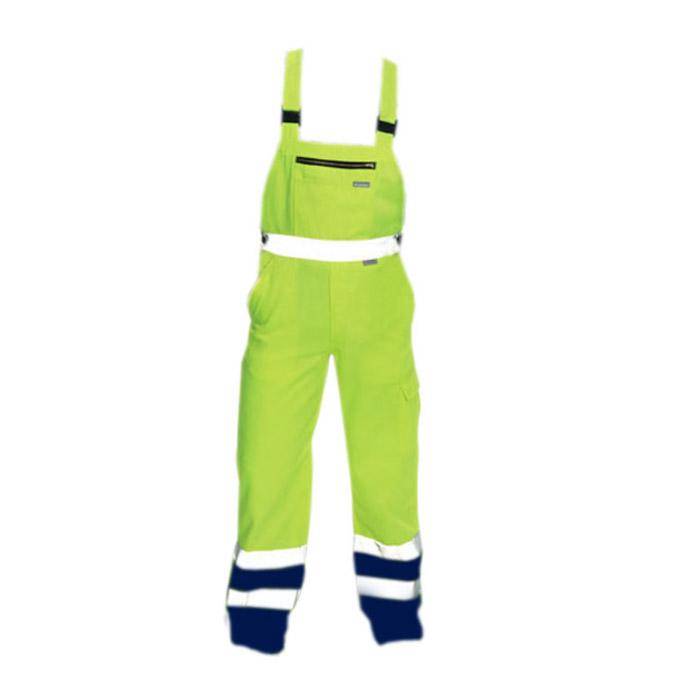 Latzhose "Warnschutz" - Gr. 25 - gelb/marine - EN ISO 20471 Klasse 2
