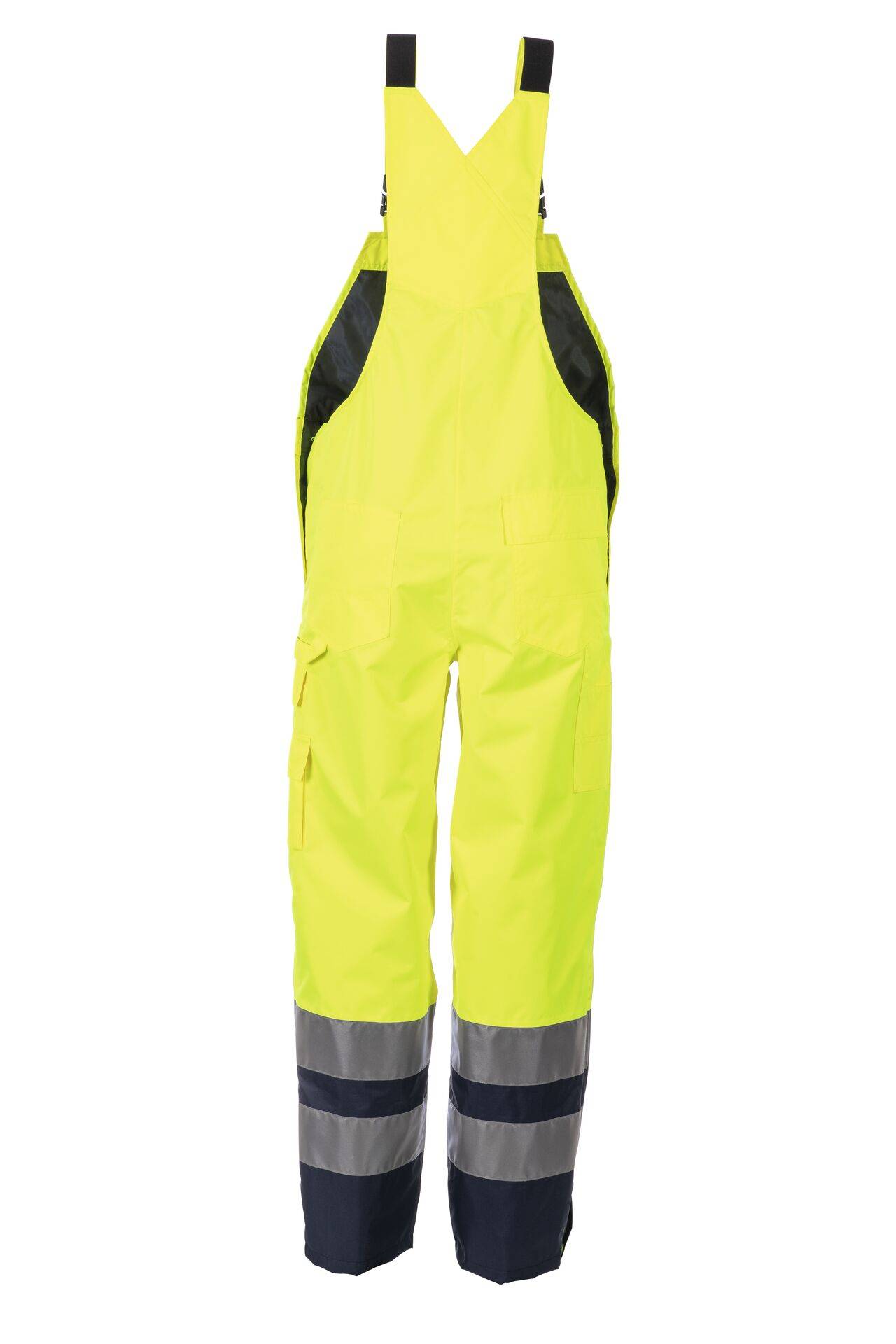 Warnschutz Regenlatzhose gelb/marine Größe M