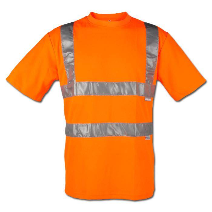 Warnschutz T-Shirt - Gr. XL - orange - 82 % PES - 18 % CO - lange Lebensdauer - Hightech-Reflexstreife - "Warnschutz"