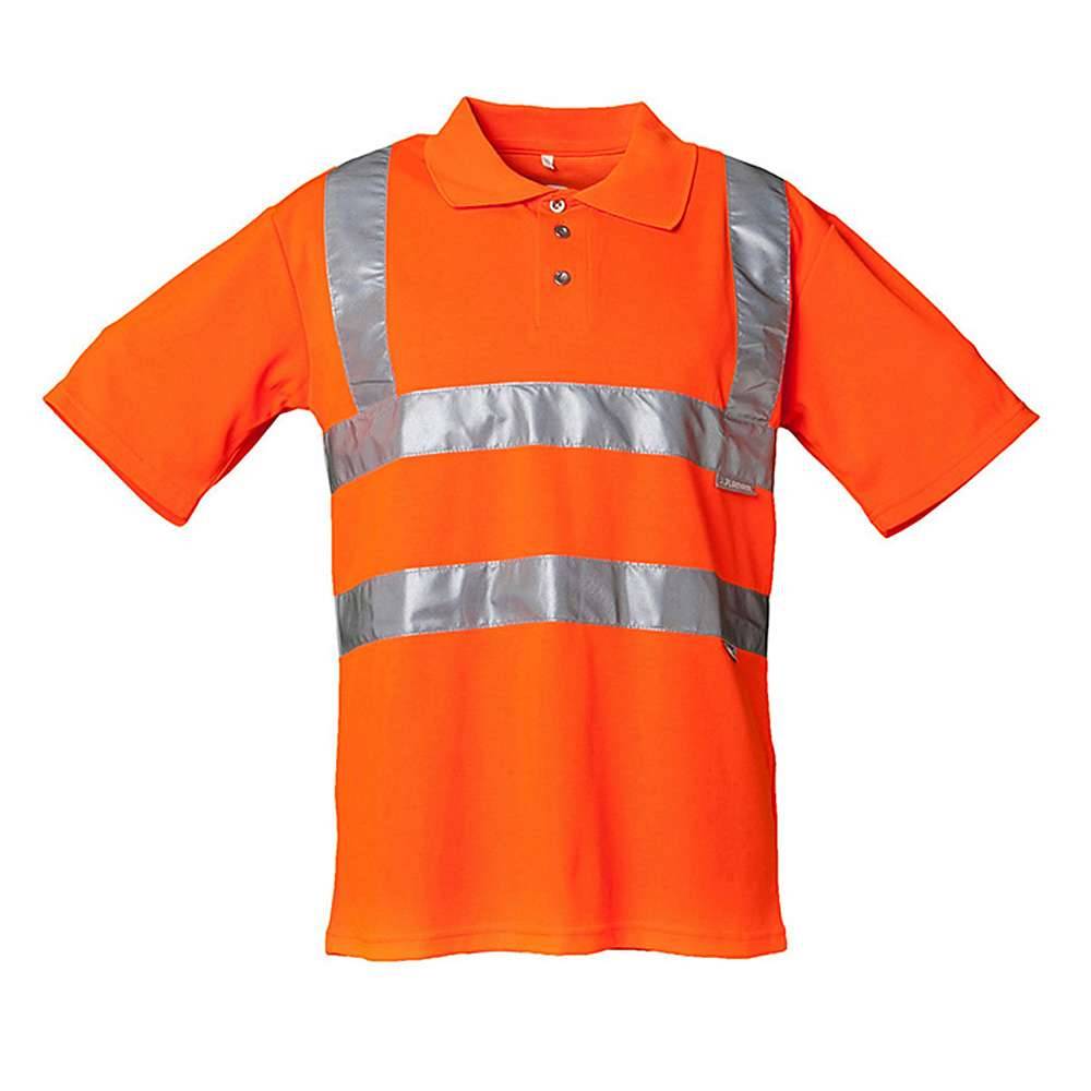 Warnschutz-Poloshirt - uni orange - Gr. XXL - 90 % Polyester, 10 % Baumwolle - EN ISO 20471/2