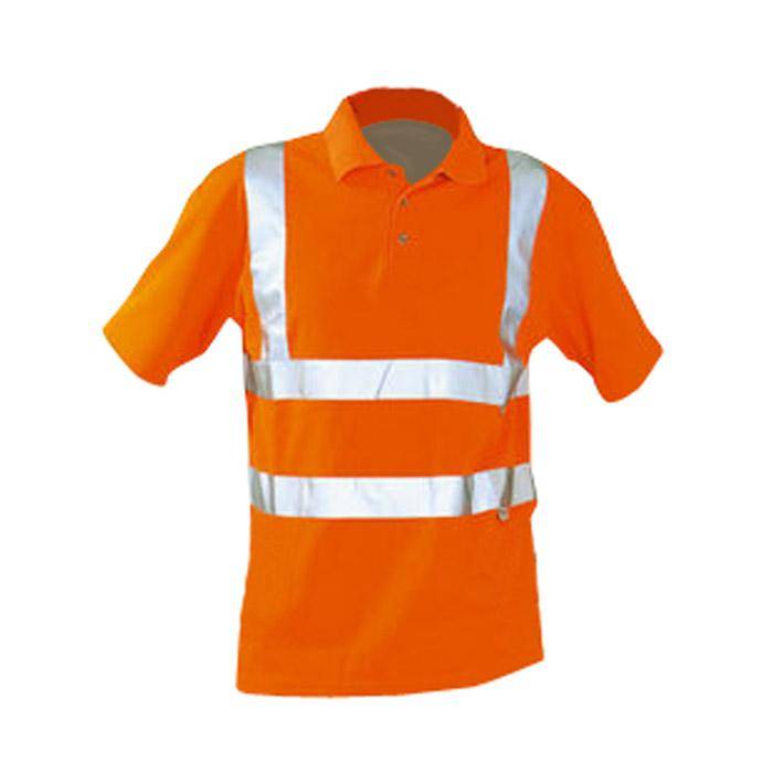 Warnschutz-Poloshirt - uni orange - Gr. XXXXL - 90 % Polyester, 10 % Baumwolle - EN ISO 20471/2