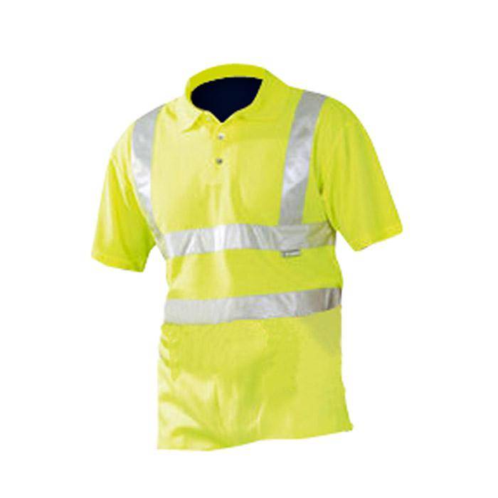 Warnschutz-Poloshirt - uni gelb - Gr. M - 90 % Polyester, 10 % Baumwolle - EN ISO 20471/2