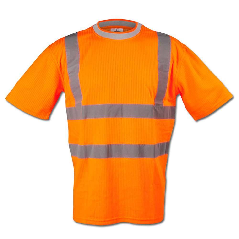 Warnschutzshirt "BRIAN" - Gr. L - fluoreszierend orange - EN ISO 20471 Klasse 2