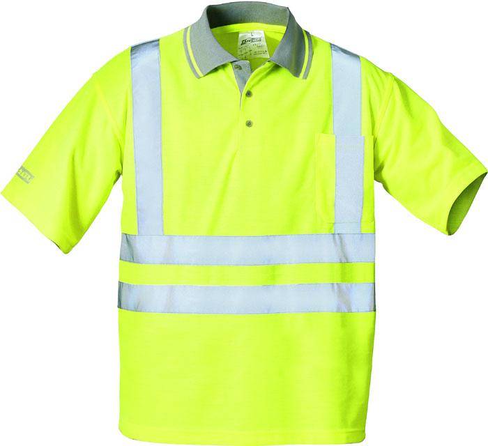 Warnschutz-Poloshirt "DIEGO" - Größe M - fluoreszierend gelb - EN ISO 20471/2