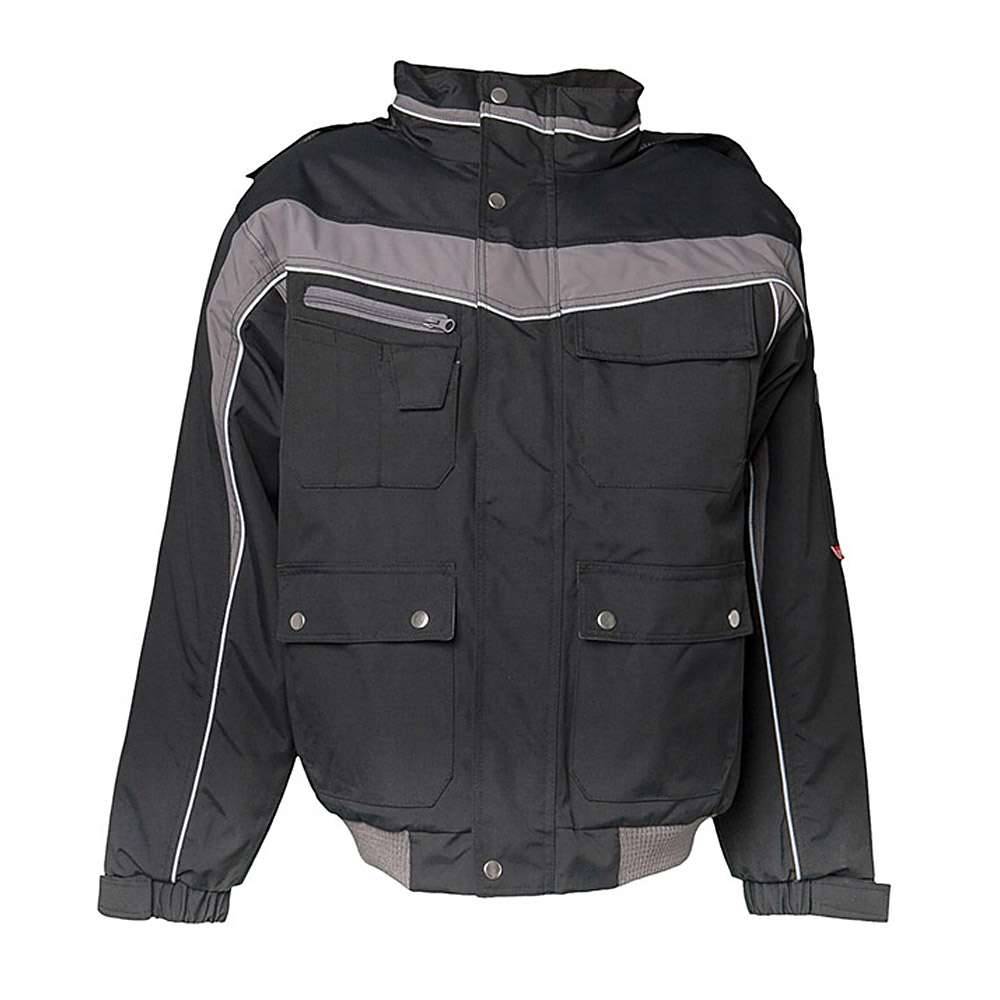 Winter Blouson - Gr. 3XL - schwarz/zink - 100 % PES - wasserdicht - atmungsaktiv - Fleecekragen - Innenfutter gesteppt - "Plaline"