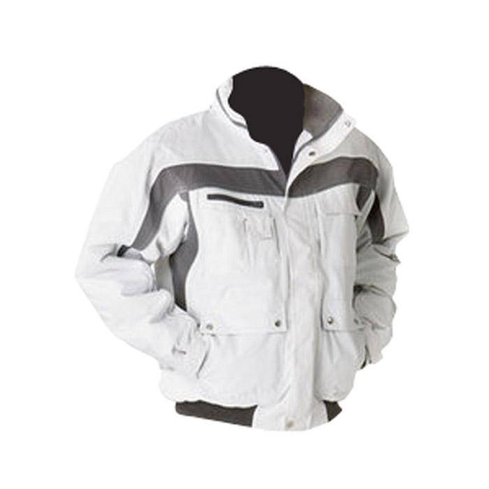 Winter Blouson - Gr. S - weiß/zink - 100 % PES - wasserdicht - atmungsaktiv - Fleecekragen - Innenfutter gesteppt - "Plaline"