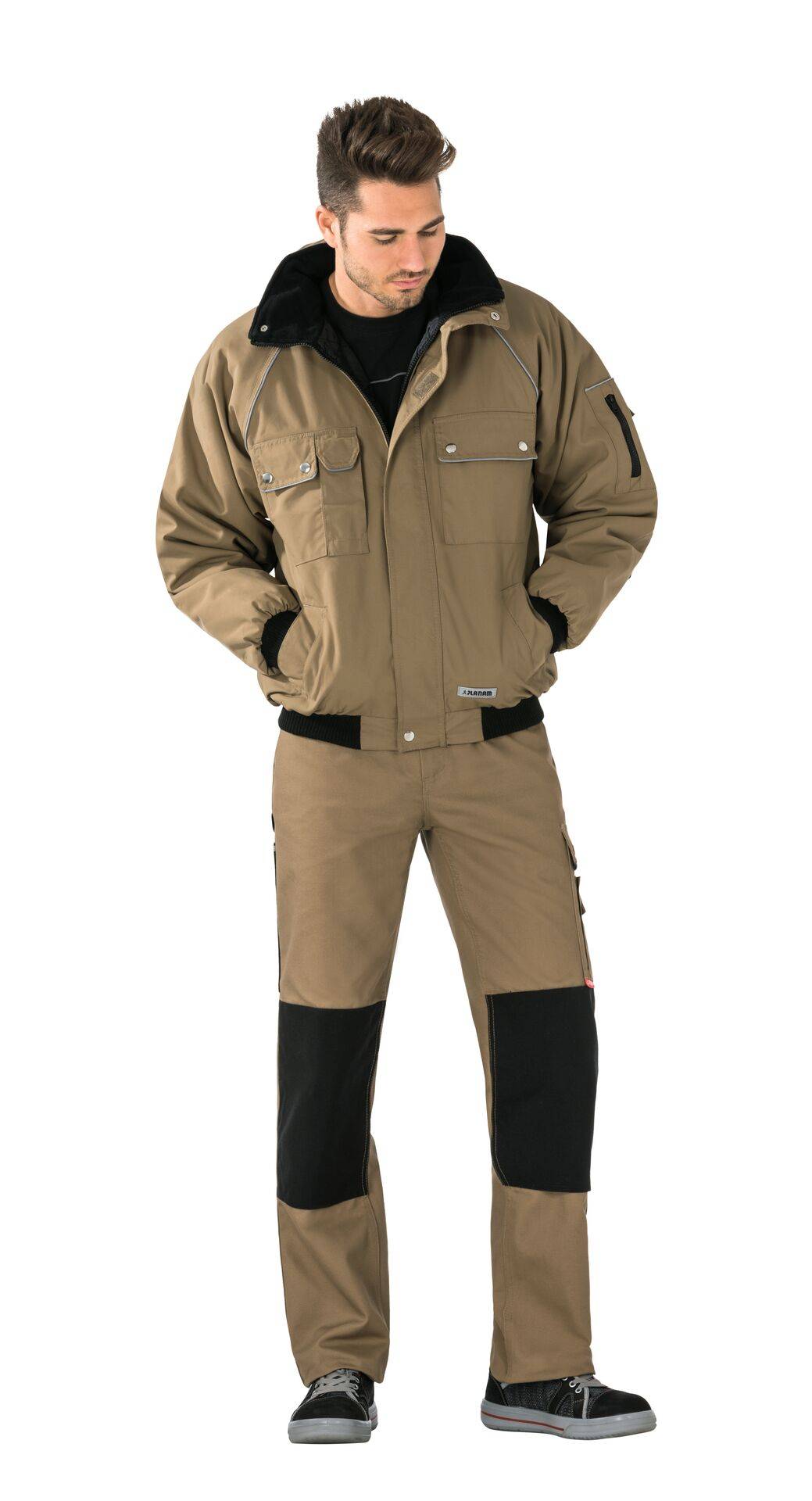 Canvas 320 Winterblouson khaki/schwarz Größe M