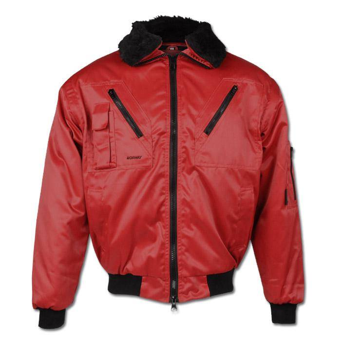 Winterjacke "Drammen" - 60% Baumwolle/40% Polyester - rot - Größe S