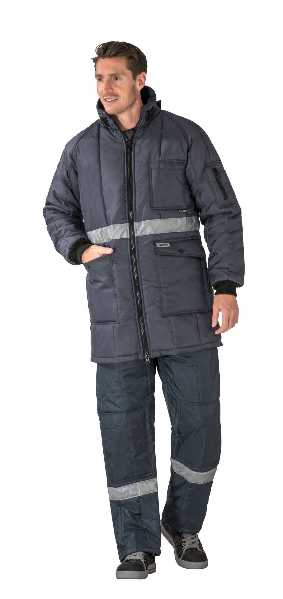 Kühl-/Gefrierhaus Gefrierhaus Parka marine, Innenfutter kornblau Größe M