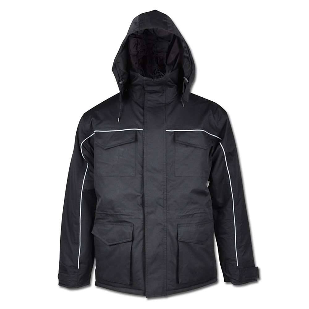 Parka - Gr. L - schwarz/schwarz - 100% Polyester - atmungsaktiv, wind-und wasserdicht 8.000 mm - warmes Fleece-Innenfutter