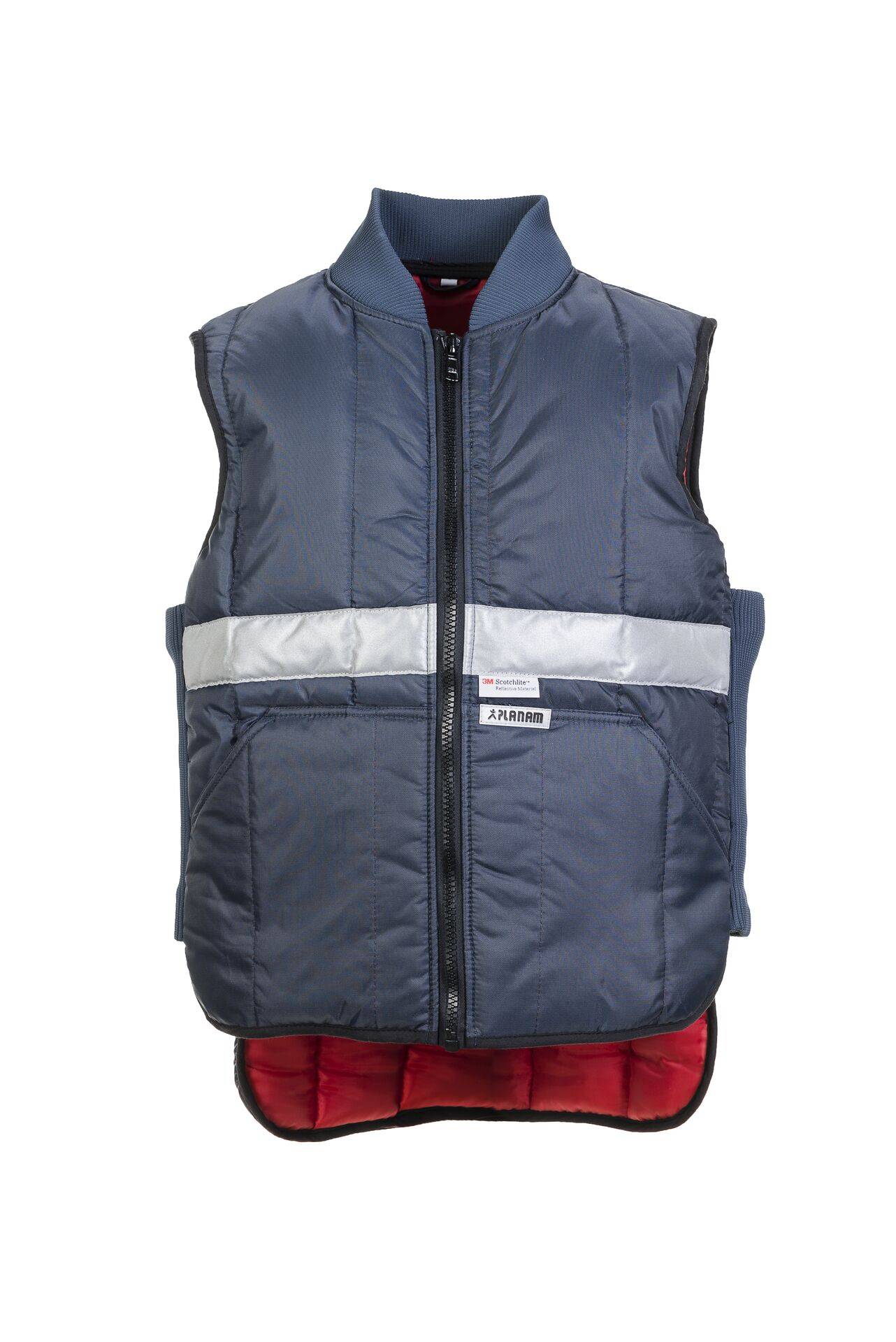 Kühl-/Gefrierhaus Kühlhaus Weste marine, Innenfutter rot Größe M