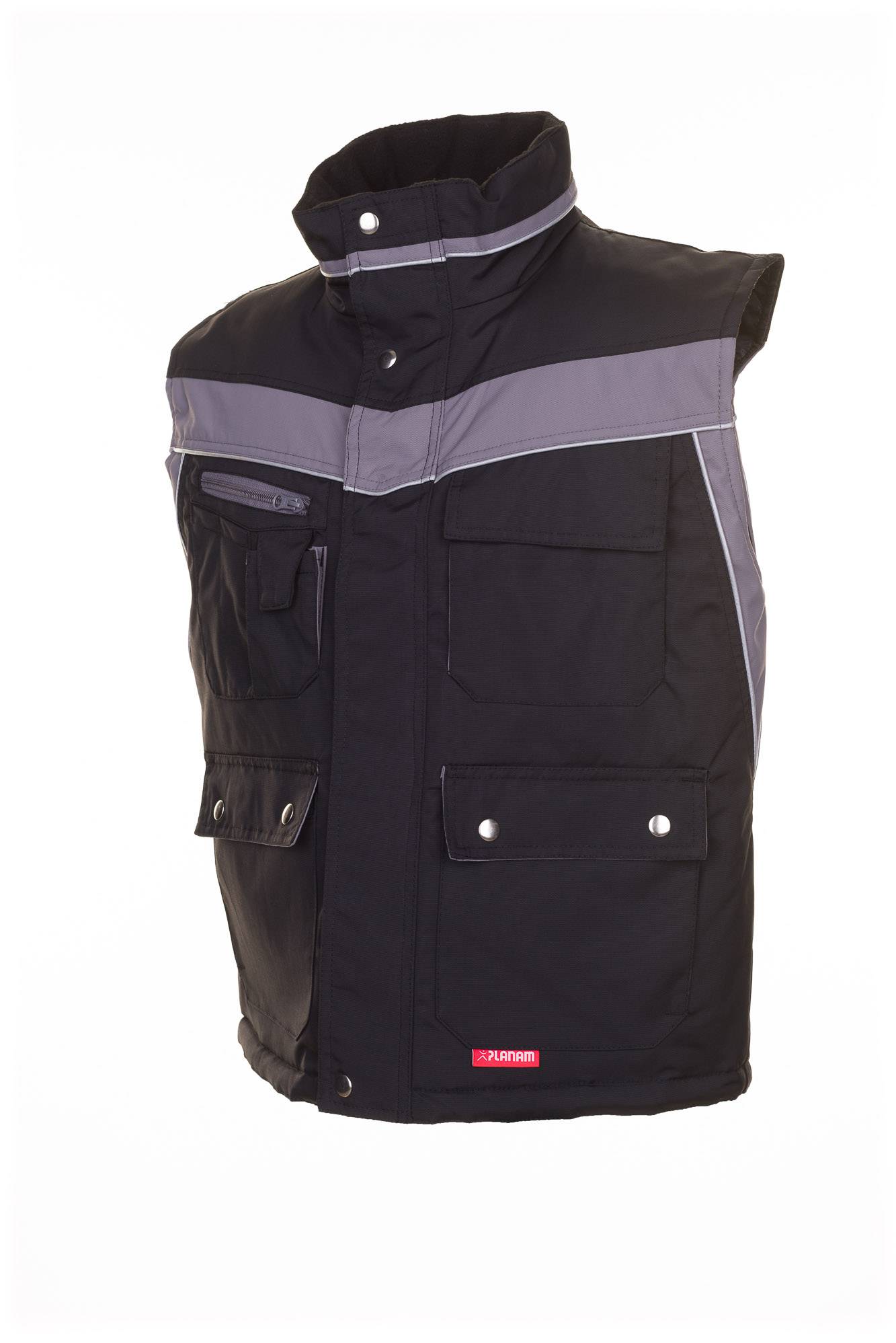 Planam Plaline Winterweste schwarz/zink XL 2580056