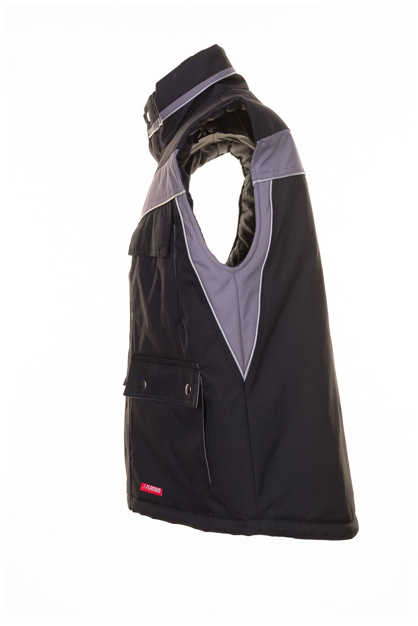 Planam Plaline Winterweste schwarz/zink XL 2580056