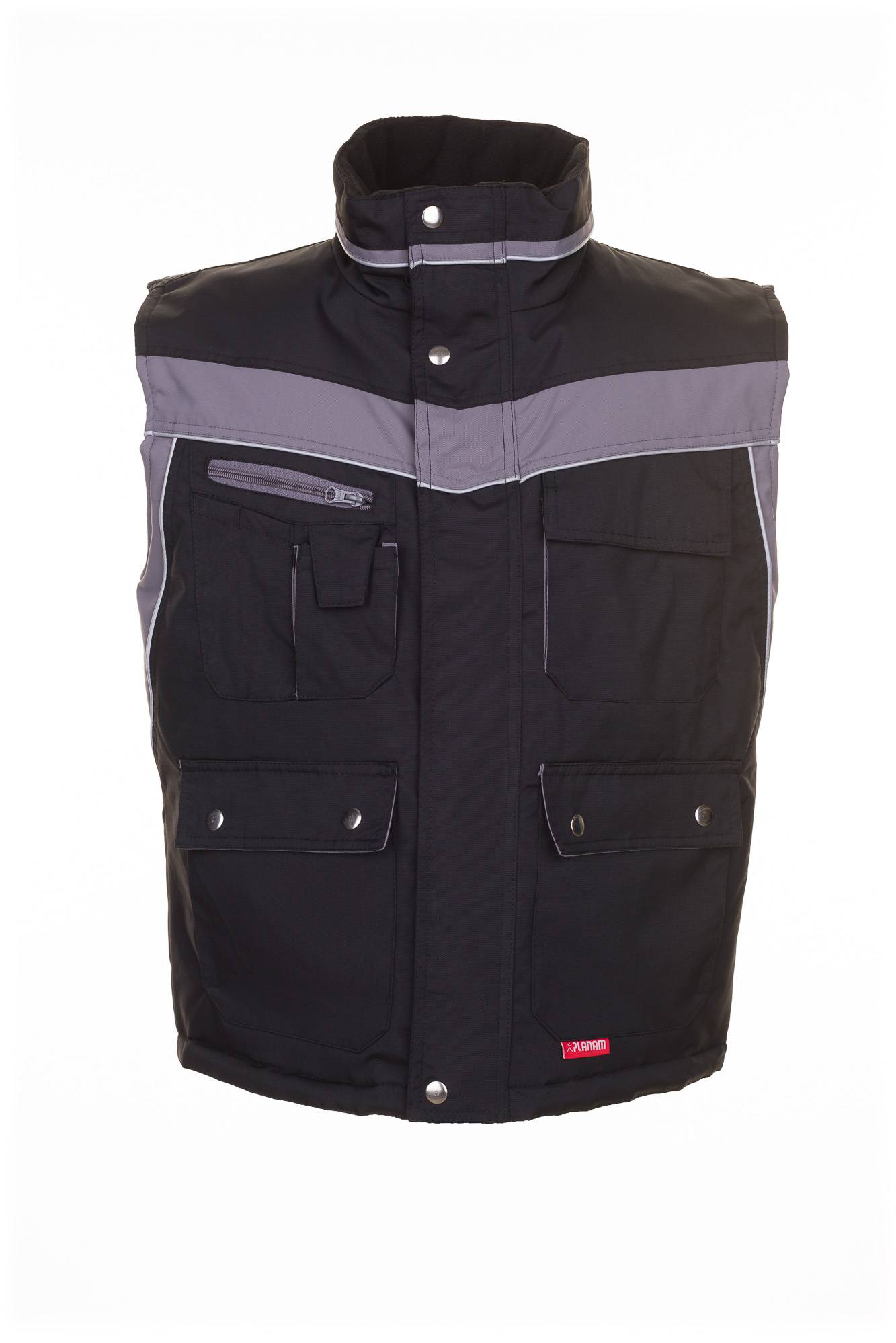 Planam Plaline Winterweste schwarz/zink XL 2580056