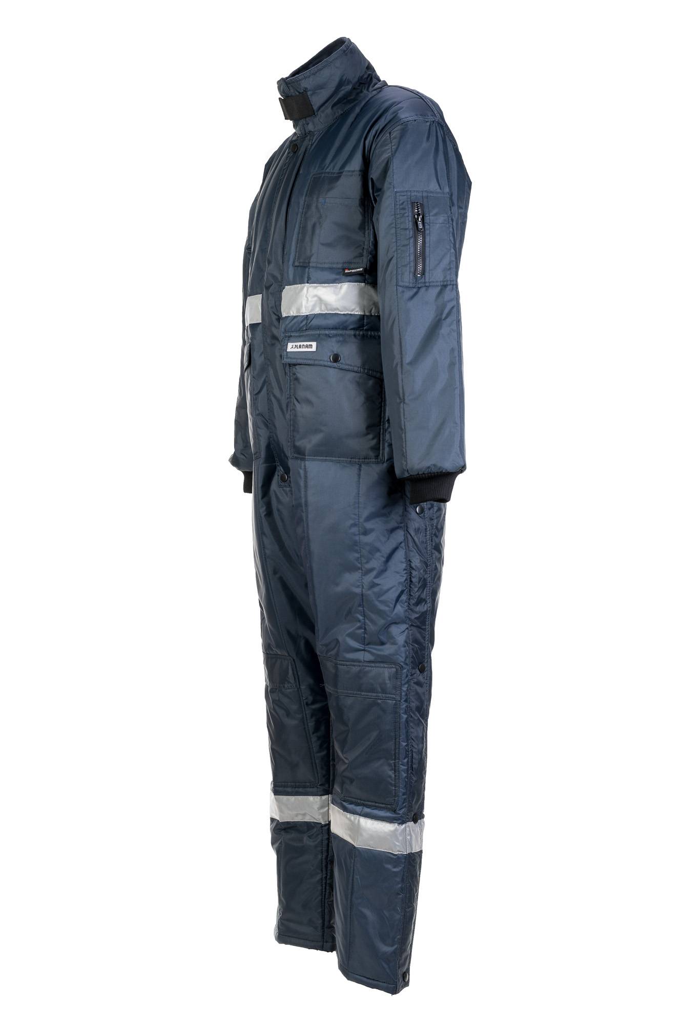 Planam Kühl-/Gefrierhaus Gefrierhaus Overall marine, Innenfutter kornblumenblau S 5134044
