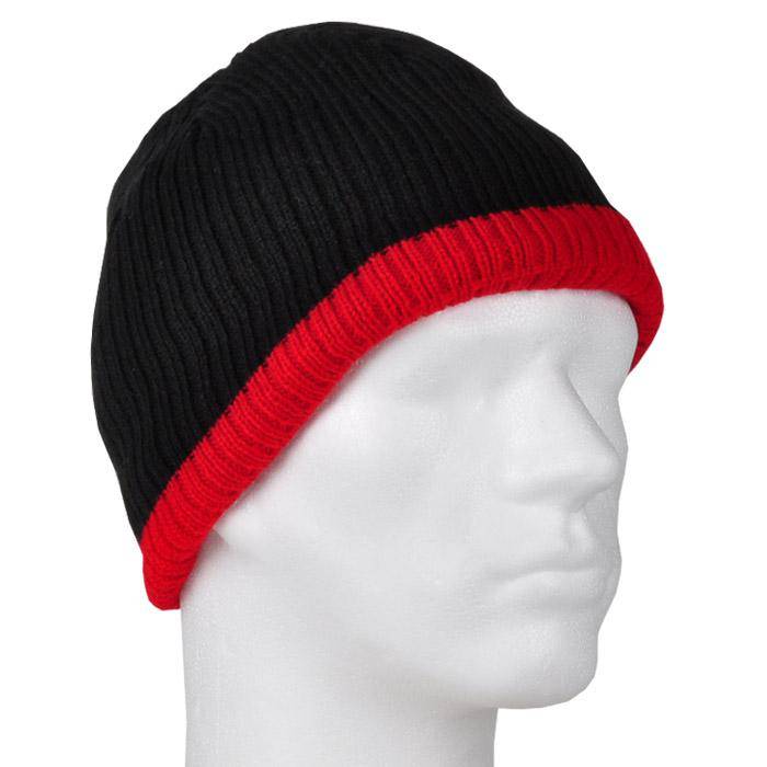 Mütze "Holger" - 100% Thinsulate - schwarz/rot